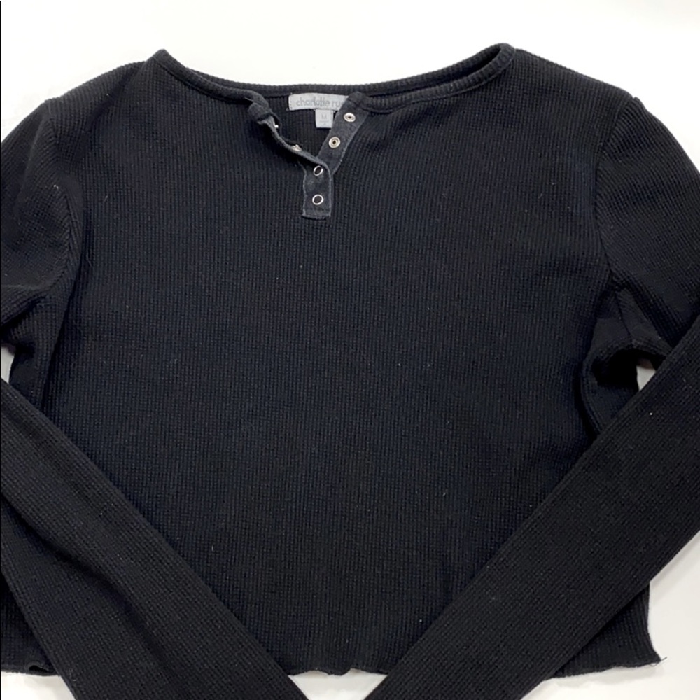 Ribbed Black Crop Top